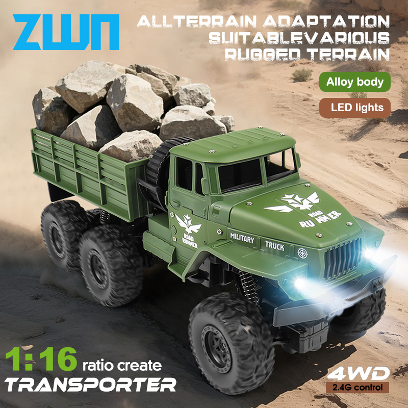 Kids Outdoor Vehicles - ZWN 1:16 2,4G шестиколесный военный радиоуправляемый