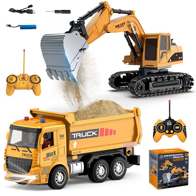 Kids Outdoor Vehicles - Игрушечный экскаватор на радиоуправлении из сплава