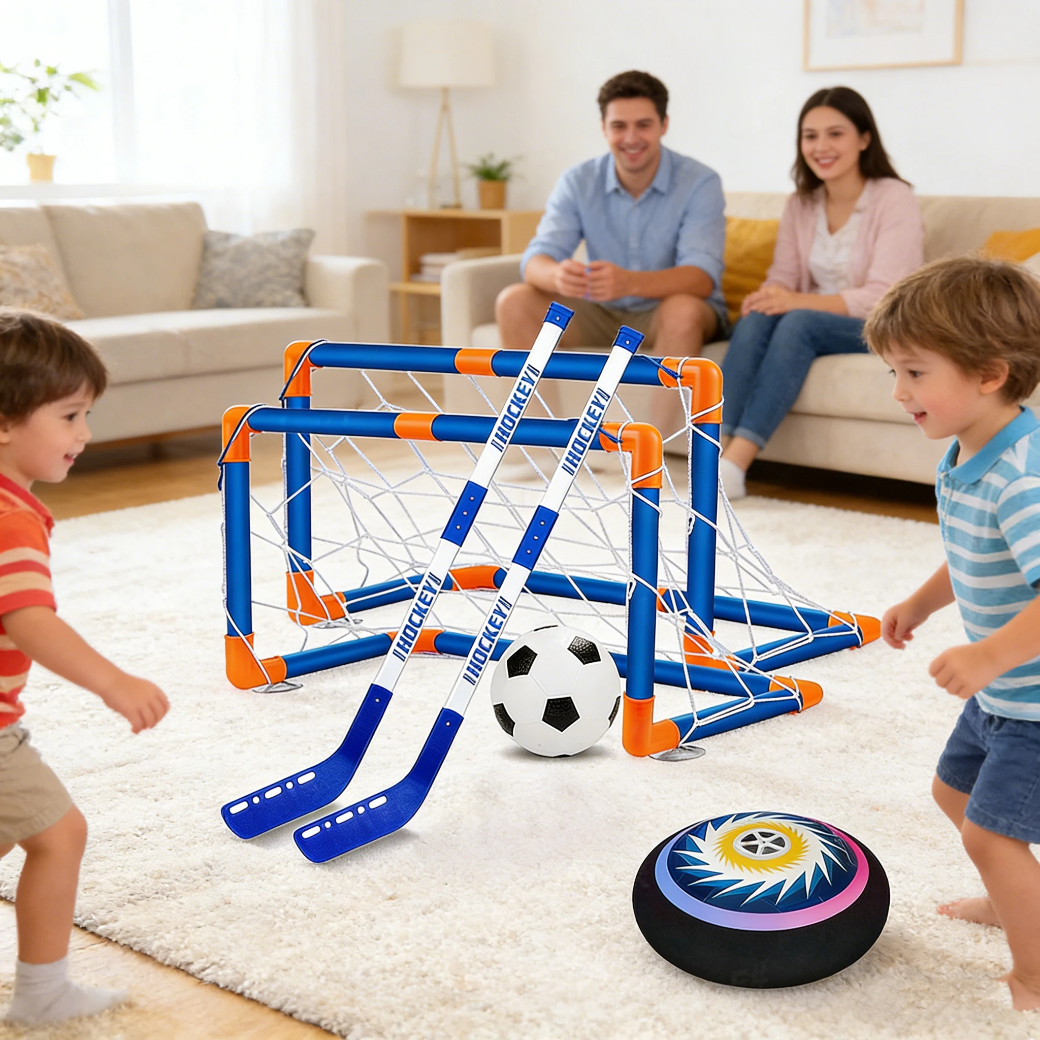 Kids Outdoor Hockey Set - Детский набор для аэрохоккея: Надувной футбольный