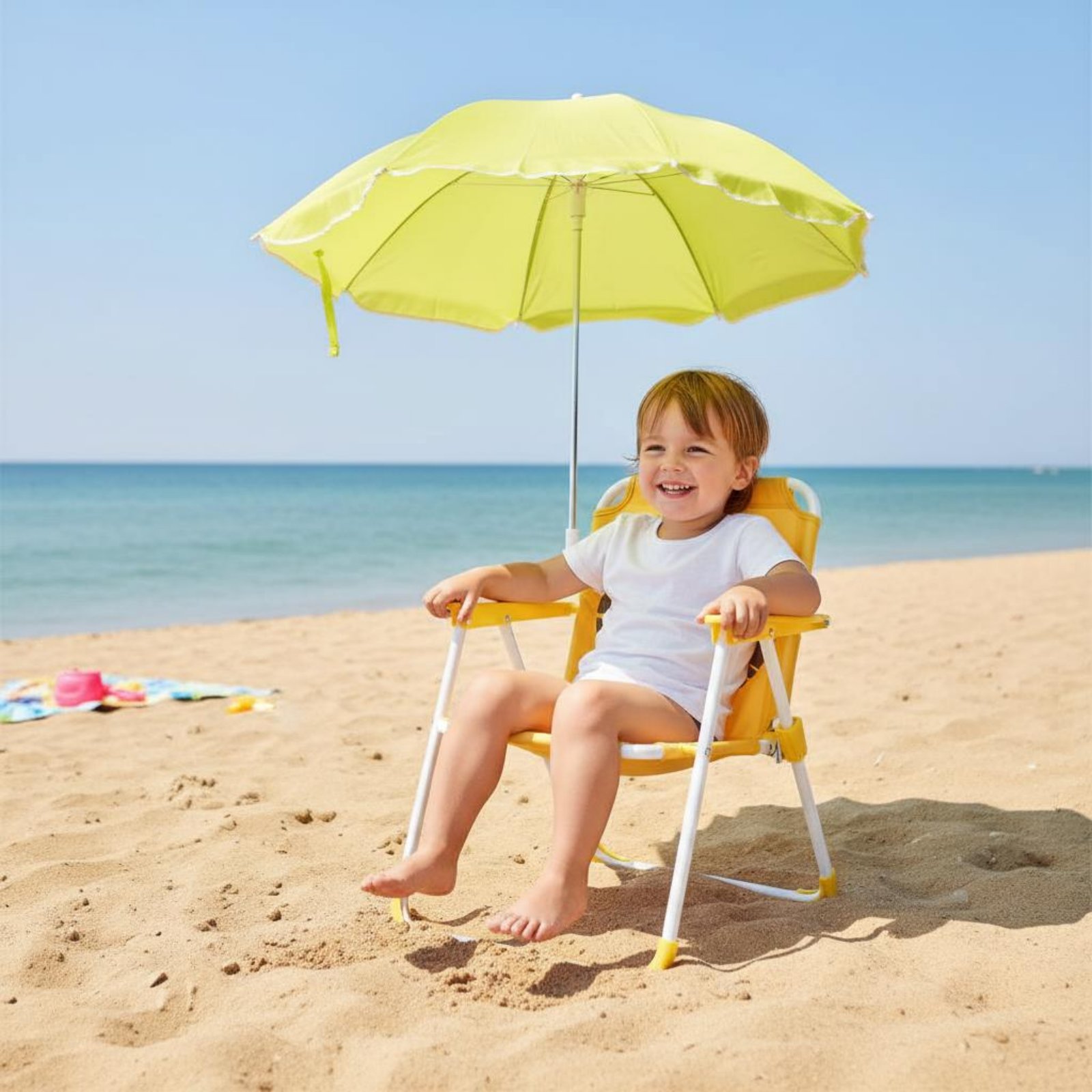 Kids Outdoor Folding Chair - Детский портативный стульчик с солнцезащитным козырьком,