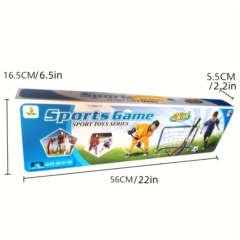 Набор для хоккея и футбола 2 в – обзор и цена Kids Outdoor Hockey Set