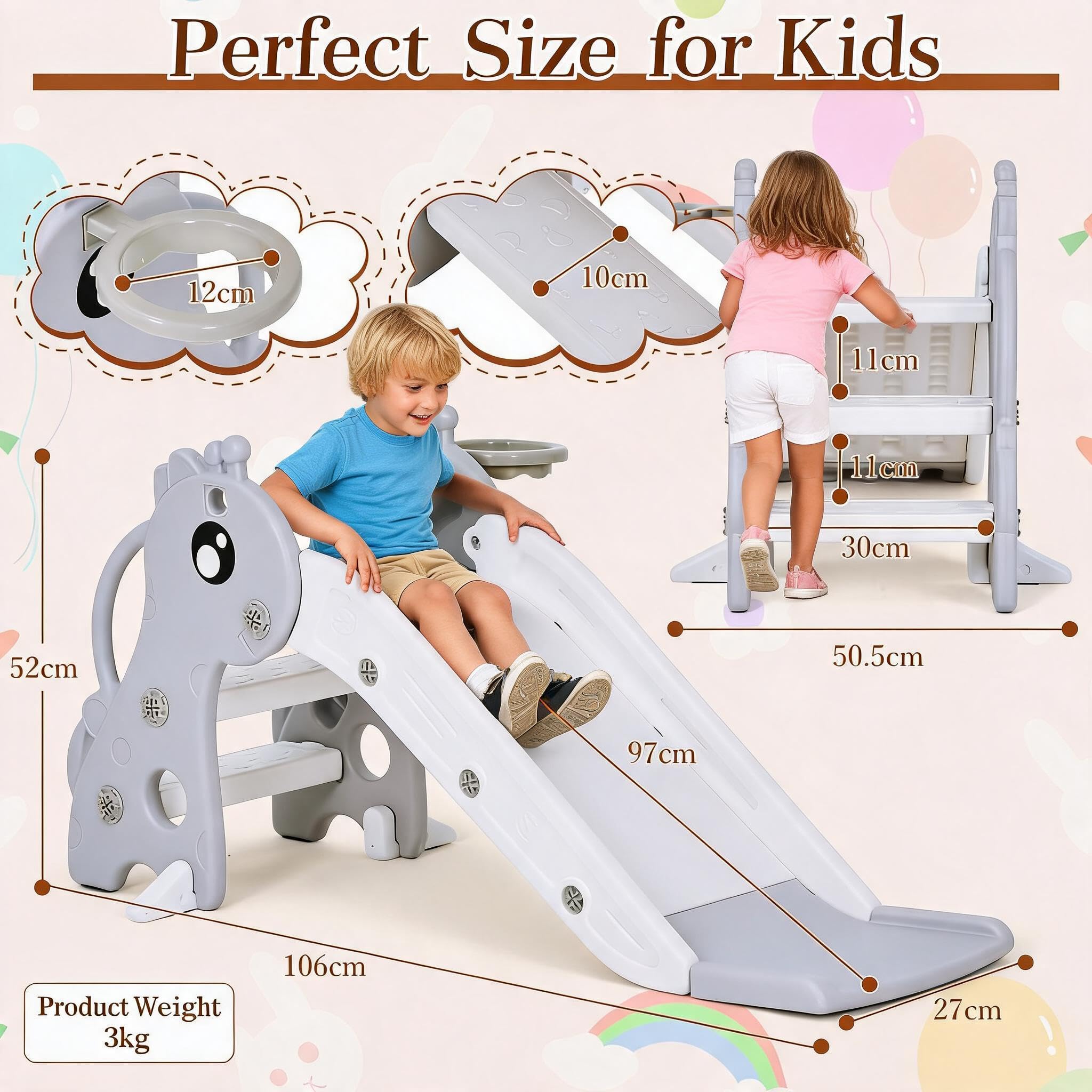 Детская горка 3 в 1 с баскетбо – обзор и цена Kids Outdoor Climber