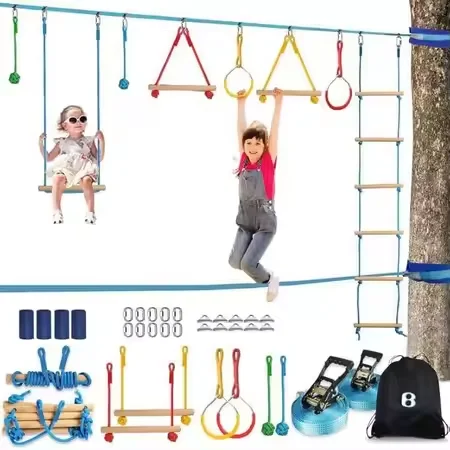 Набор для полосы препятствий W – обзор и цена Kids Outdoor Monkey Bar Set